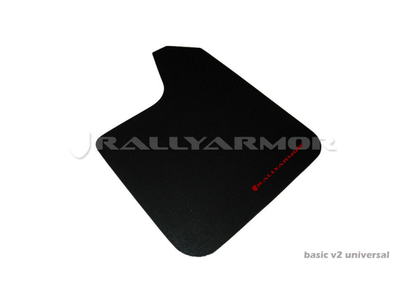 Rally Armor Basic Mud Flaps - Universal - Black/Black Logo - #MF12-BAS-BLK