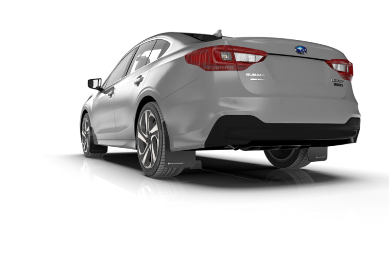 Rally Armor UR Mud Flaps - 2020-2025 Subaru Legacy - Black/Red Logo - #MF64-UR-BLK/RD