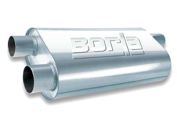 Borla 40670 3in Inlet/Dual 2.25in Outlet Center/Dual Oval ProXS Muffler - #40670