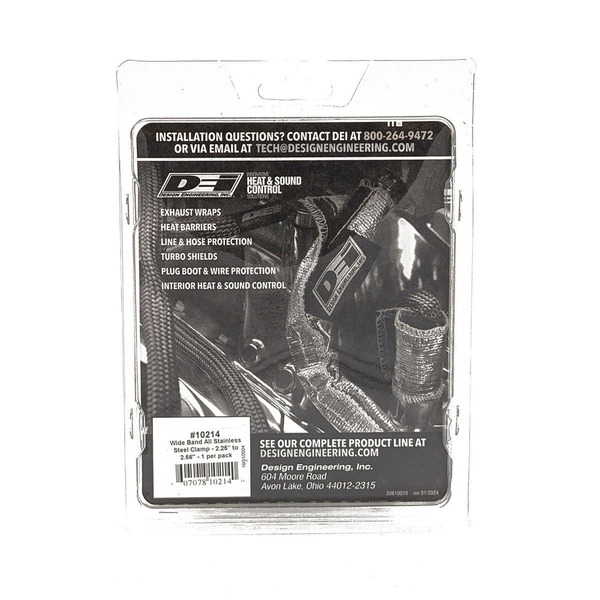 DEI Stainless Clamp 2.25in to 2.56in - Wide Band Clamp 1 per pack