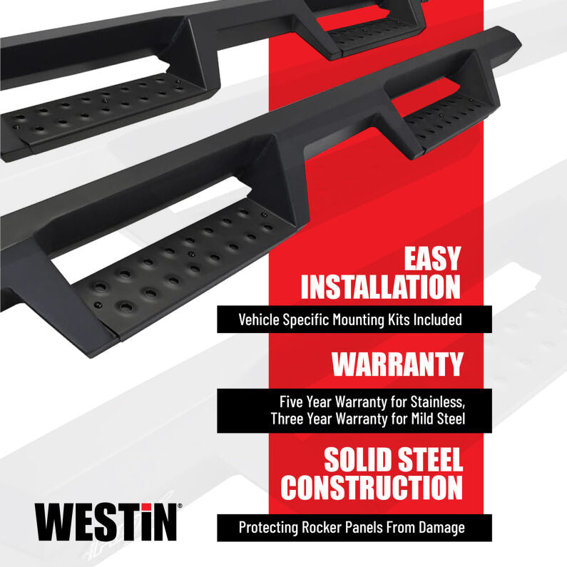 Westin 56-140952 HDX Stainless Drop Nerf Step Bars for 2019-2026 Ram 1500 Quad Cab Textured Black