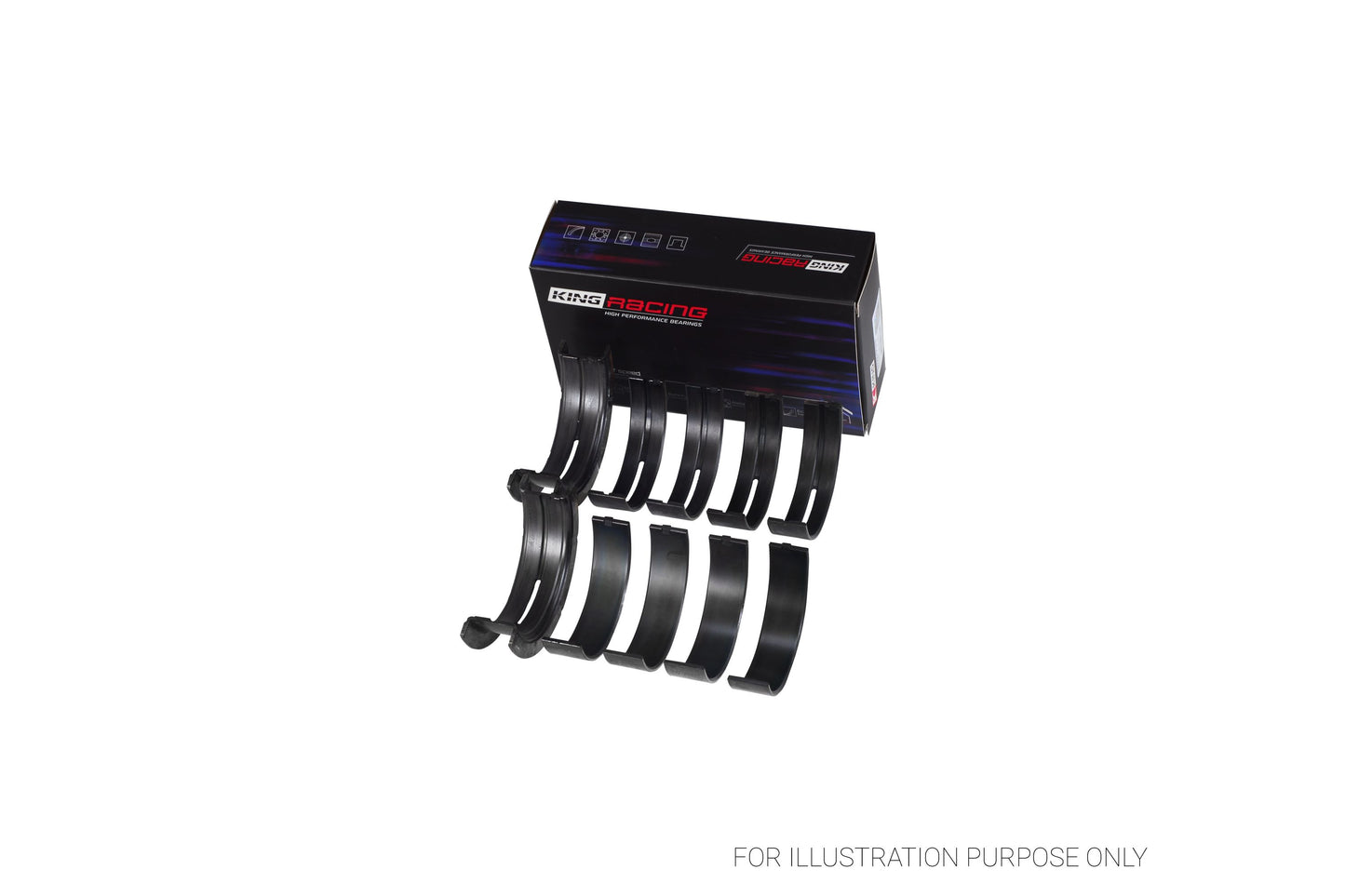King Ford V8 351CI 5.8L, 400CI 6.6L 16V Racing Tri-metal Main Bearing Set MB5505XP STDX - Fits Ford, Mercury, Lincoln