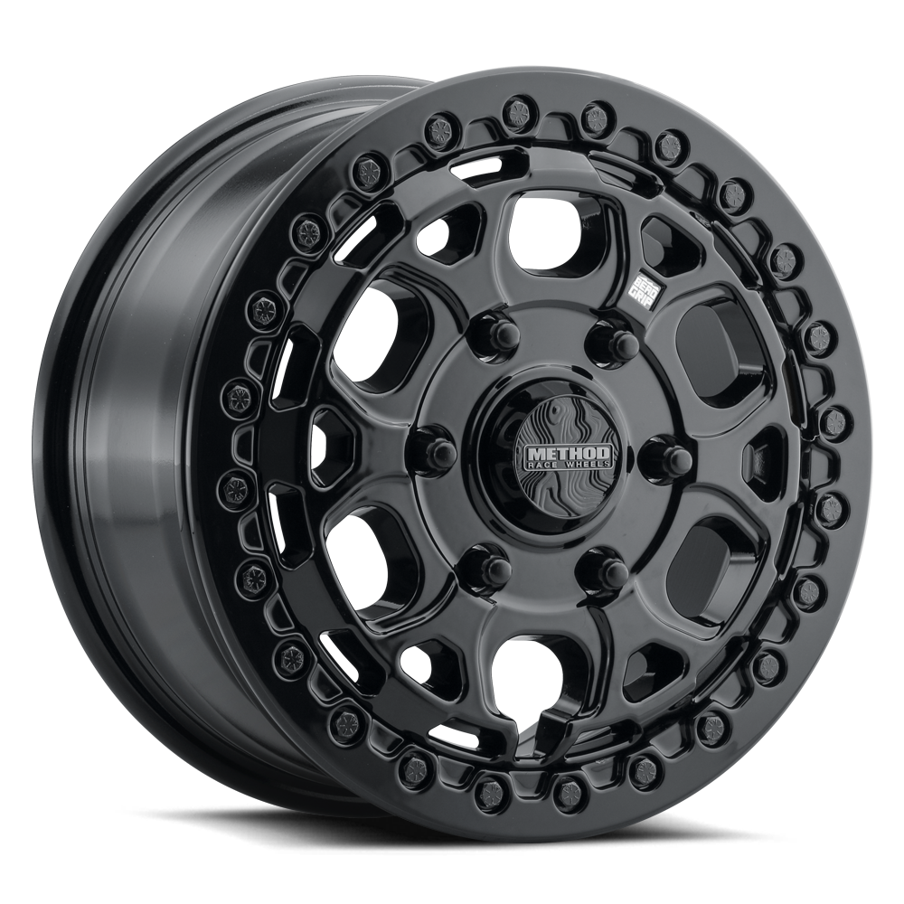 Method MR416 Beadlock 15x7 / 6x5.5 / 74mm Offset / 78.30mm Bore - Gloss Black Wheel