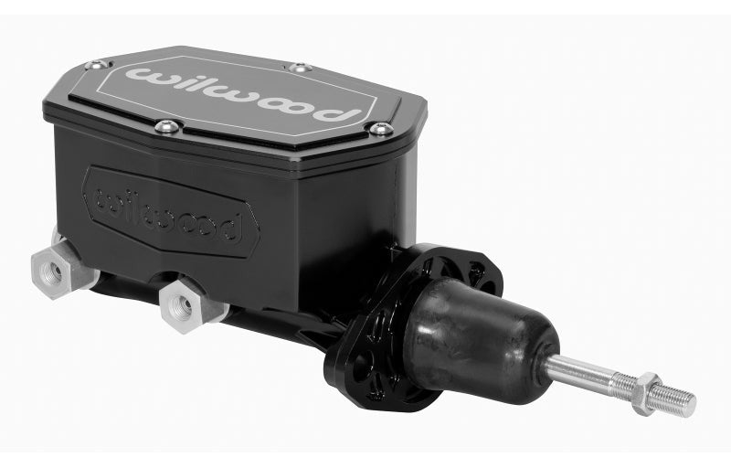 Wilwood Compact Tandem Master Cylinder - 1in Bore - w/Pushrod (Black) - #260-15540-BK