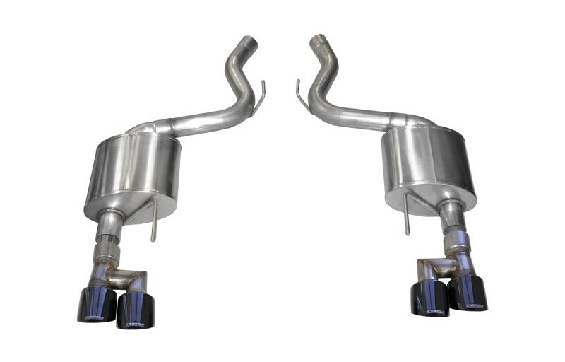 Corsa 18-23 Ford Mustang 5.0L V8 3in Sport Axle-Back Dual Rear Exit w/ 4in Black PVD Pro-Series Tips