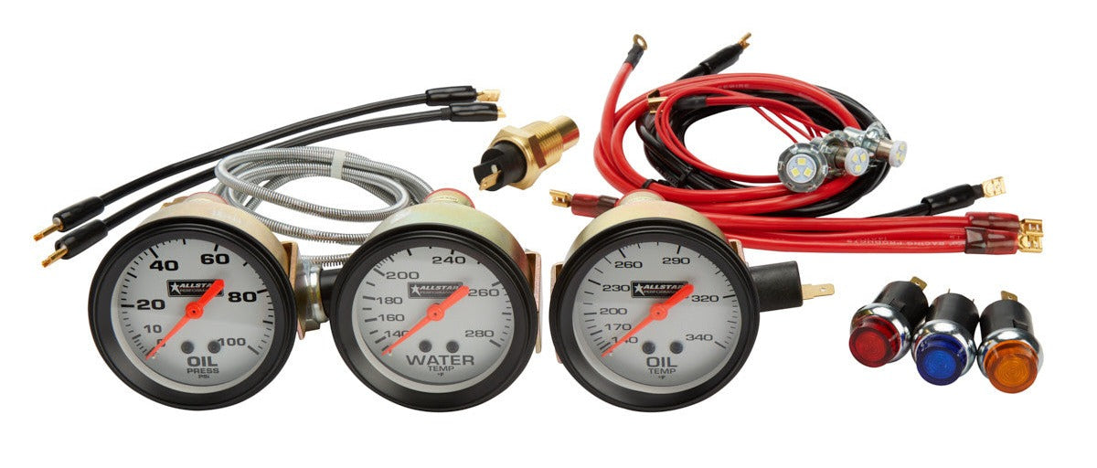 Allstar Performance Oil Pressure / Water Temperature Gauge Kit ALL80081