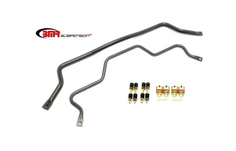 BMR 1993-2002 F-Body Front (SB001H) & Rear (SB003H) Sway Bar Kit with Bushings - Black Hammertone