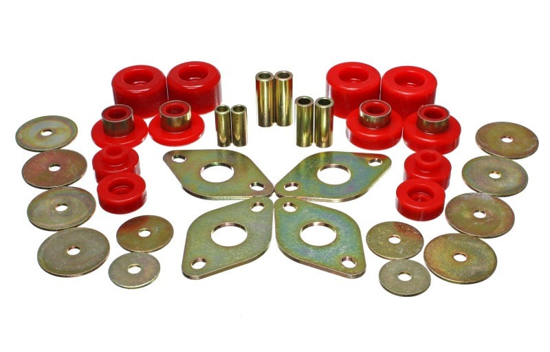 Energy Suspension for 01-04 Toyota Pickup 2WD/4WD Red Body Cab Mount Set 8.4107R