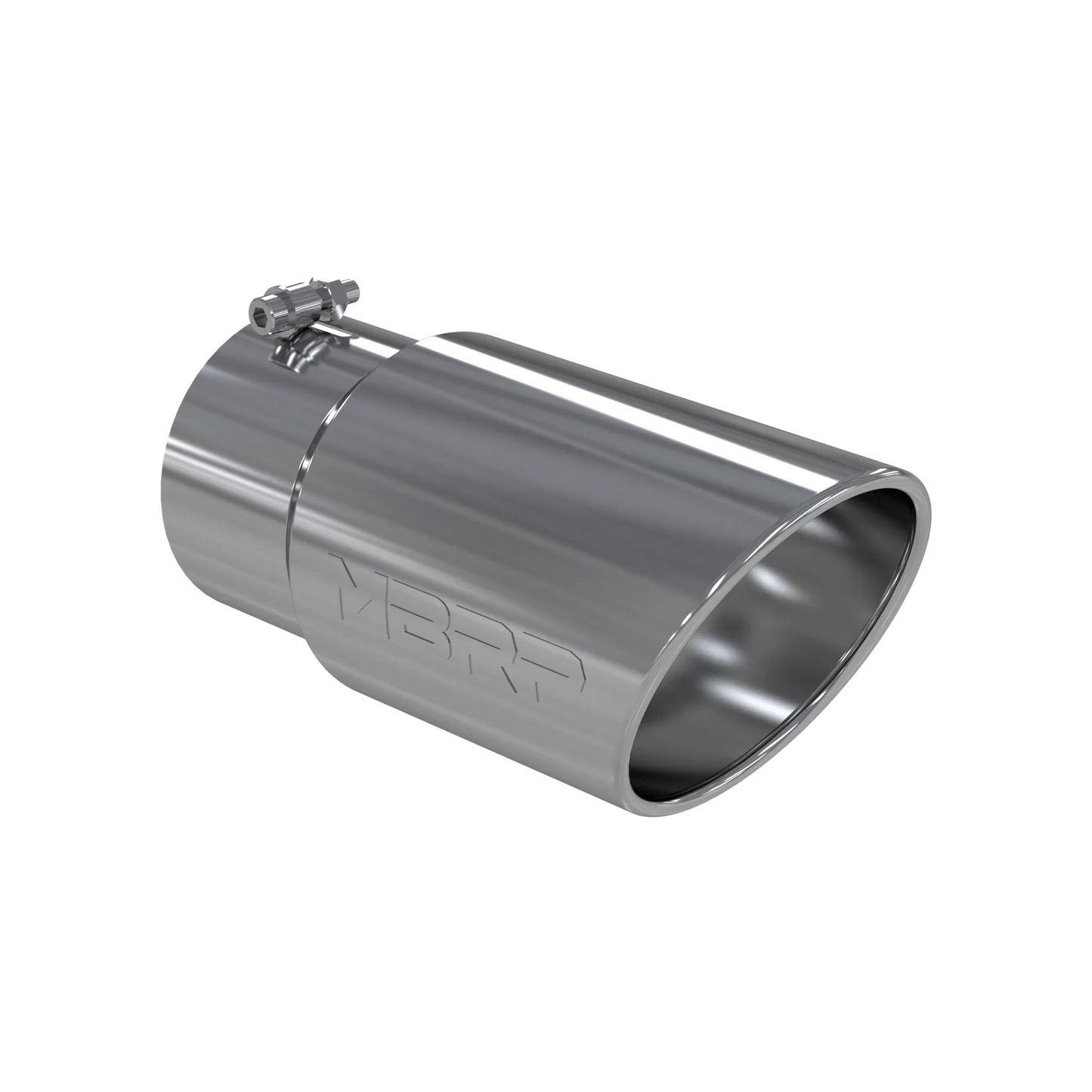 MBRP T5075 Exhaust Tip - 6" OD Angled Rolled End 5" inlet 12" length | T304 Stainless