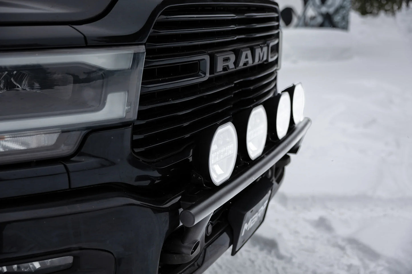 MBRP 19-26 RAM 2500 Black-Coated Bumper Light Bracket