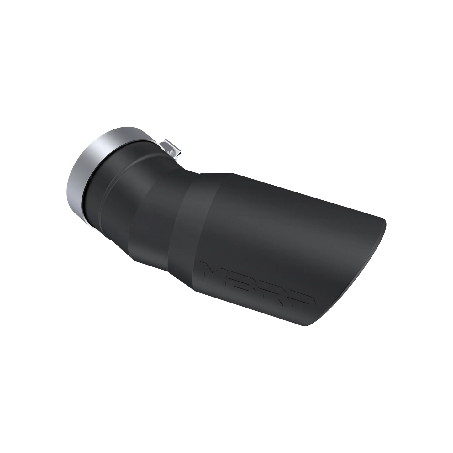 MBRP T5154BLK Exhaust Tip - 6" OD; Angled Rolled End; 5" inlet; 15.5" length ; 30˚ bend | Black Coated