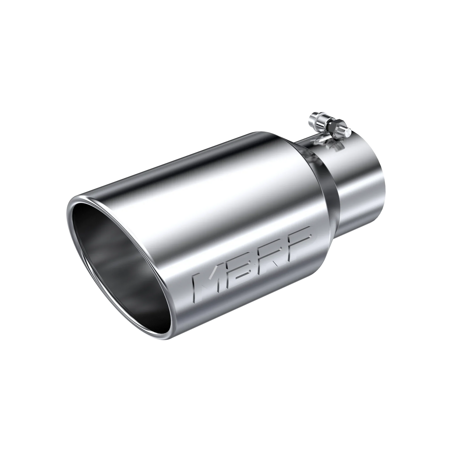 MBRP T5073 Exhaust Tip - 6" OD Angled Rolled End 4" inlet 12" length | T304 Stainless