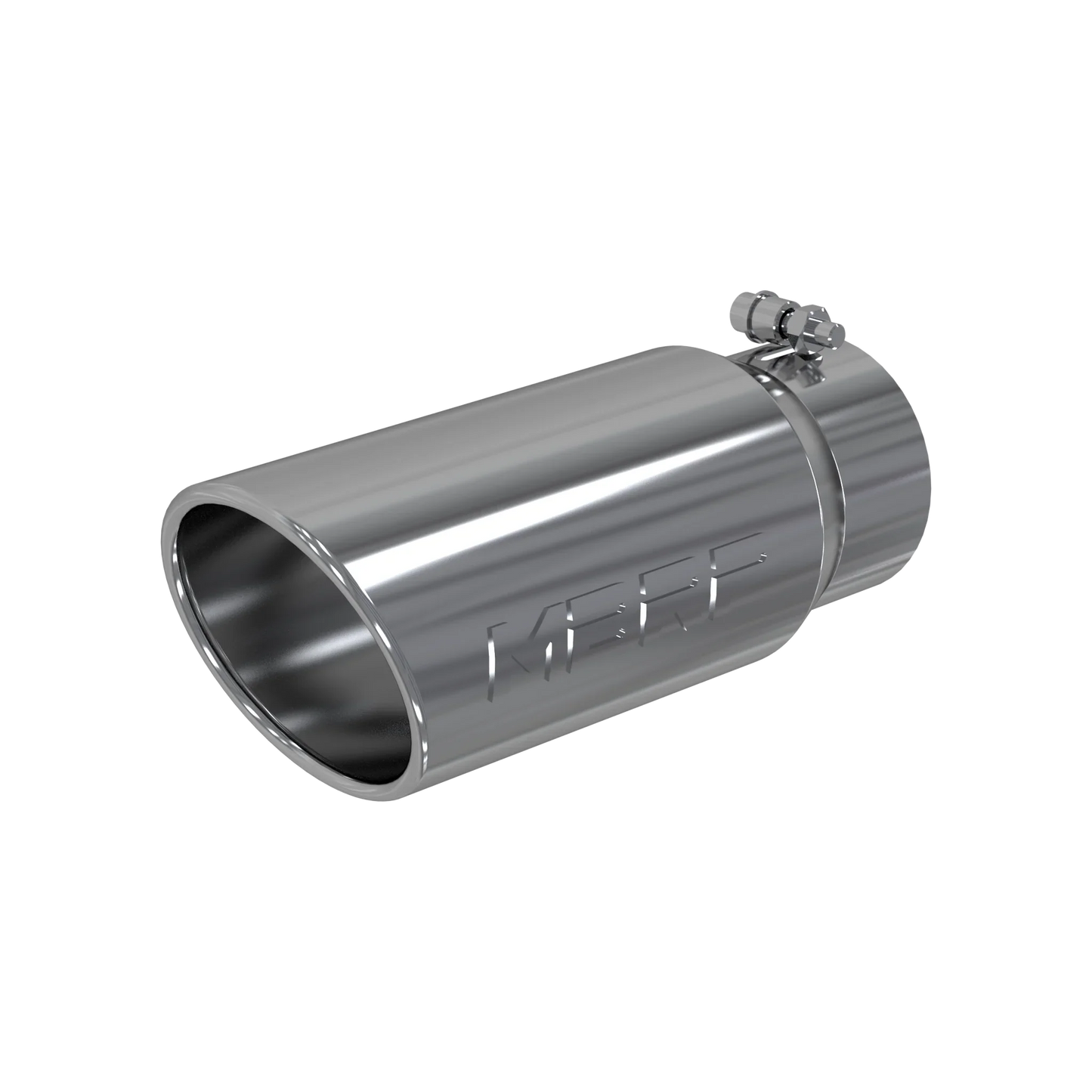 MBRP T5051 Exhaust Tip - 5" OD Angled Rolled End 4" inlet 12" length | T304 Stainless