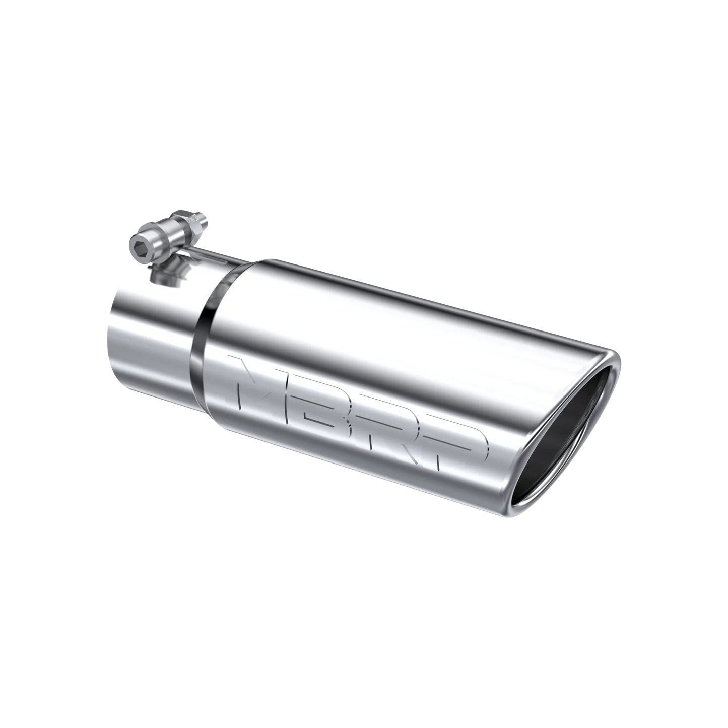 MBRP T5115 Exhaust Tip - 3.5" OD Angled Rolled End 3" inlet 10" length | T304 Stainless