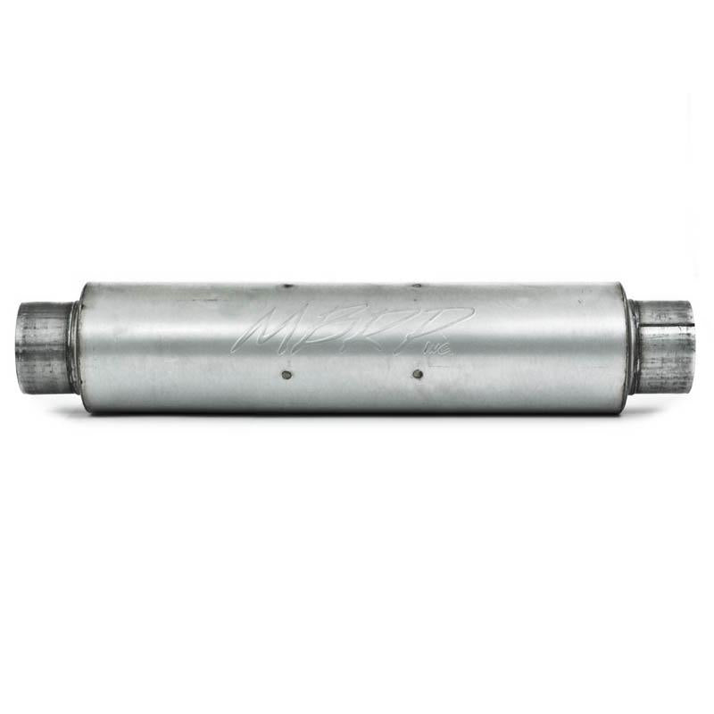 MBRP M1004A Universal Quiet Tone Muffler 4in Inlet/Outlet 24in Body 6in Dia 30in Overall Aluminum - #M1004A