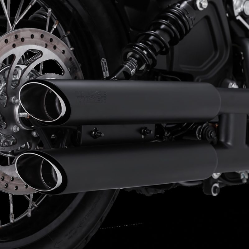 Vance & Hines 48323 Twin Slash 3in PCX Slip-Ons Black for 2015-2024 Indian Scout