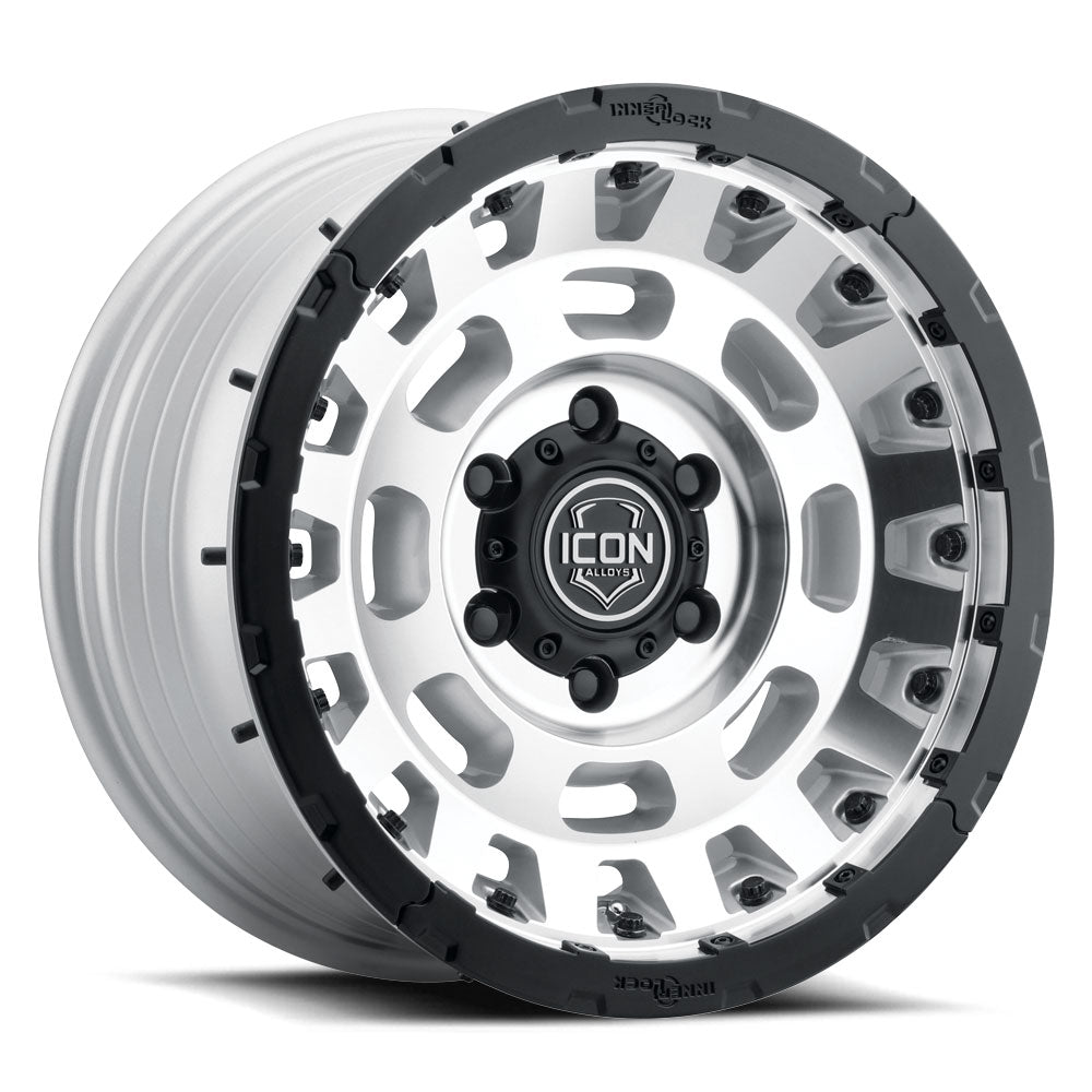 ICON Hammer Pro 17x8.5 / 6x5.5 / 25mm / 5.75in BS - Silver Machined