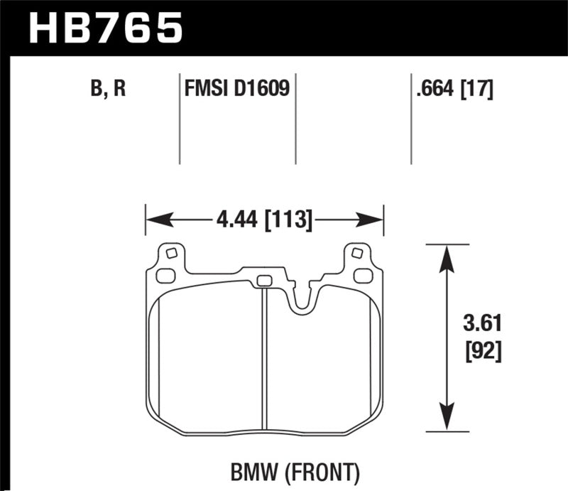 Hawk Performance HB765N.664 HP Plus Crossover Street/Motorsport Brake Pads
