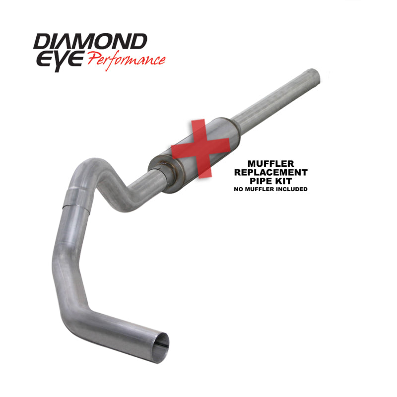 Diamond Eye K4234A-RP 4in Cat-Back Exhaust Muffler Replacement Pipe - 2004-2007 Dodge Ram 2500/3500 | Aluminized