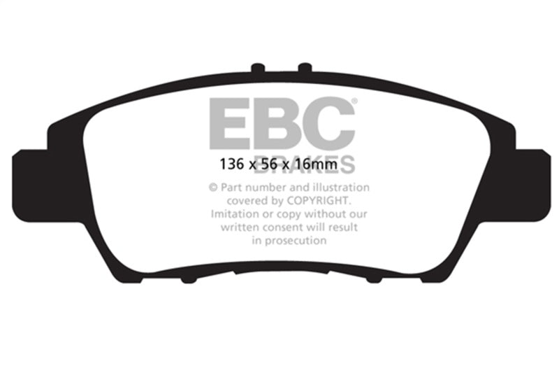 EBC 2010-2015 Honda CR-Z Yellowstuff Front Brake Pads DP42041R