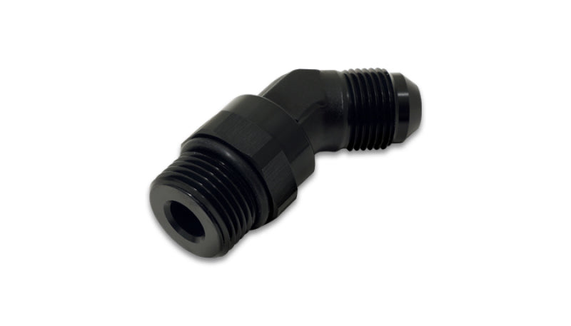 Vibrant -6AN Male Flare to Male -6AN ORB Swivel 45 Degree Adapter Fitting