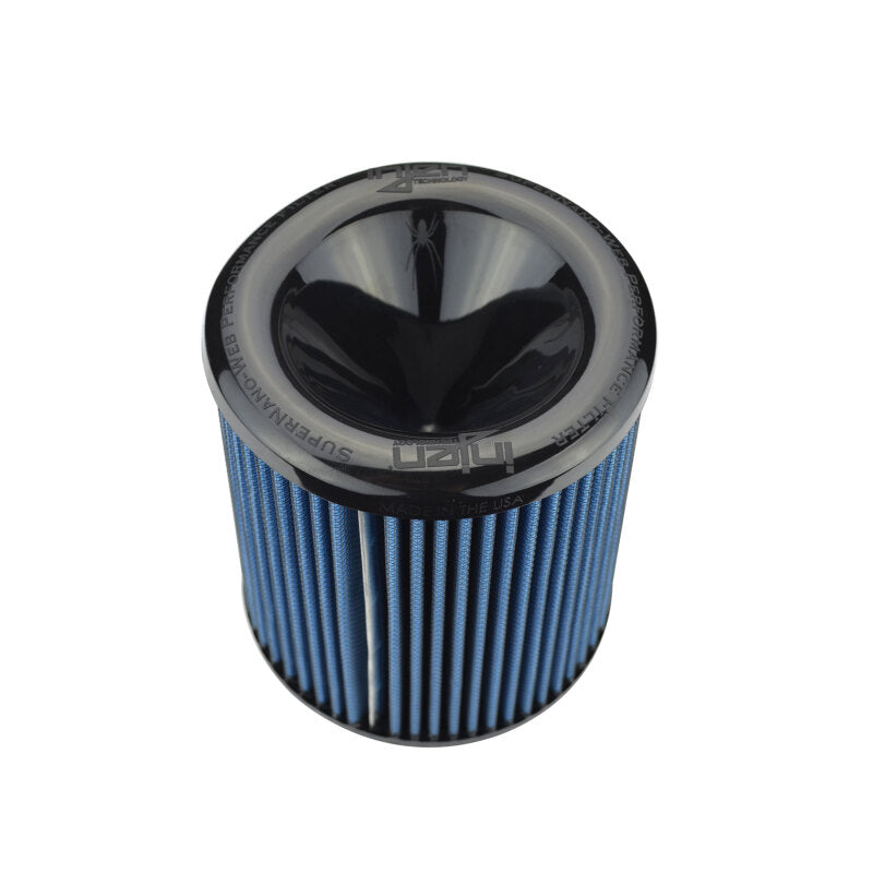 Injen SuperNano Web Dry Air Filter - 3.00 Filter / 6in Base / 6.3in Tall / 5.350in Top - #X-1103-BB