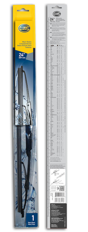 HELLA 9XW398114024 Standard Wiper Blade 24in Single
