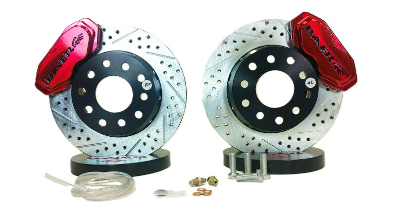 Baer Brakes 79-93 Ford Mustang 11in SS4+ Deep Stage Front SDZ Brake Kit - Fire Red — NOTE: Must use 87-93 V8 Spindles (4-Lug)