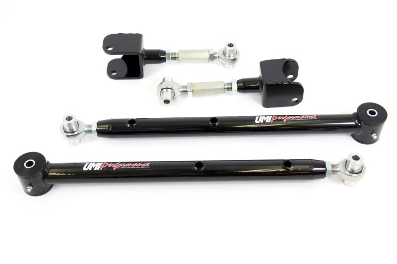 UMI Performance 401417-B Adjustable Upper and Lower Control Arm Kit Black