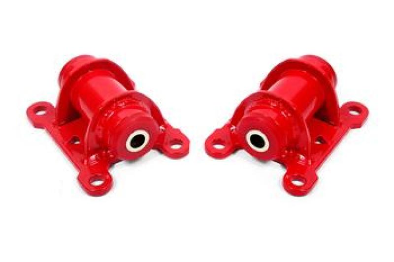 BMR 1998-2002 Chevrolet Camaro Motor Mount Kit (Steel) with Poly Bushings - Red