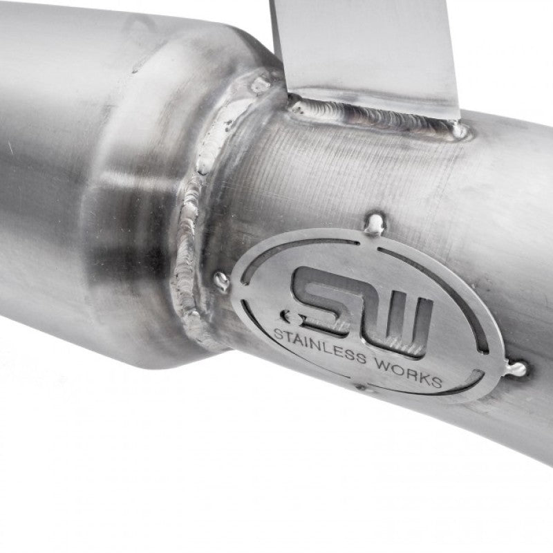 Stainless Works for 2016-2018 Ford Focus RS 3in High-Flow Cats Downpipe Factory Connect
