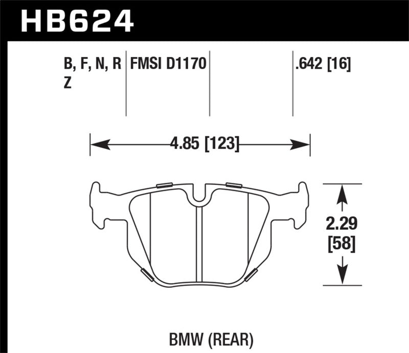 Hawk Performance HB624G.642 DTC-60 Motorsport Brake Pads