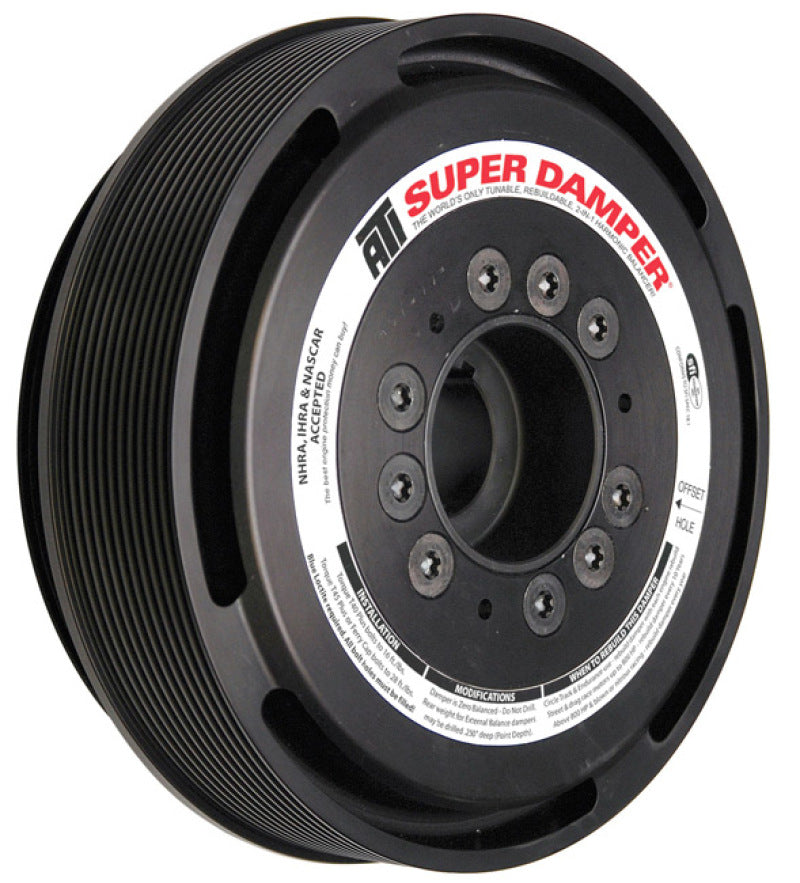 ATI Performance Products 918624 Super Damper Harmonic Balancer 8.53 in Aluminum 11/6 Groove 14% Overdrive for 2009-2013 Chevrolet Corvette ZR1 (LS9)
