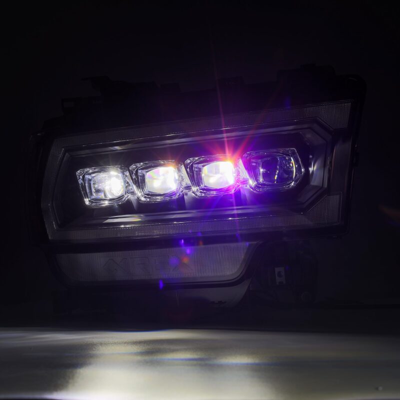 AlphaRex 880553 19-21 Ram 2500 NOVA LED Projector Headlights Plank Style Black w/Activation Light/Sequential Signal/DRL