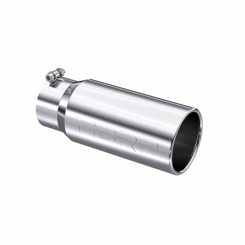 MBRP T5050 Exhaust Tip - 5" OD Rolled Straight 4" inlet 12" length | T304 Stainless