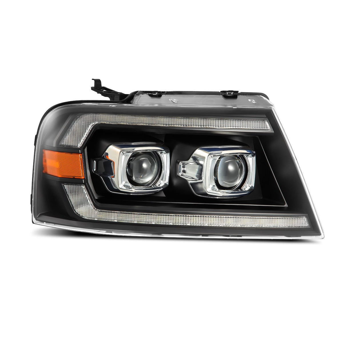 AlphaRex 880134 2004-2008 Ford F150 PRO-Series Projector Headlights Black with Sequential Signal and DRL