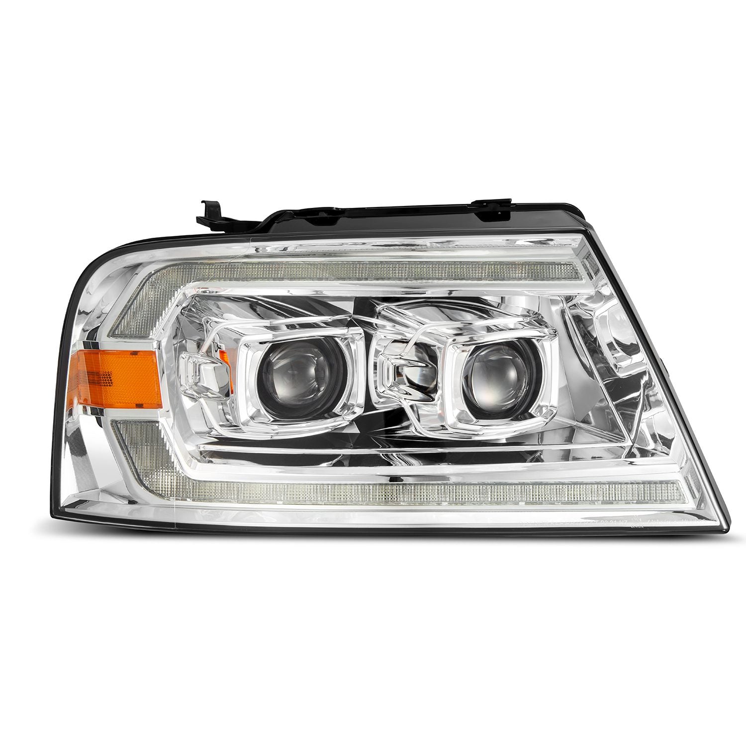 AlphaRex 880136 04-08 Ford F150 PRO-Series Projector Headlights Chrome w/ Sequential Signal and DRL