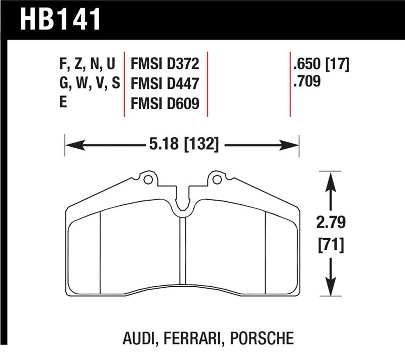Hawk Performance HB141F.650 HPS Performance Street Brake Pads