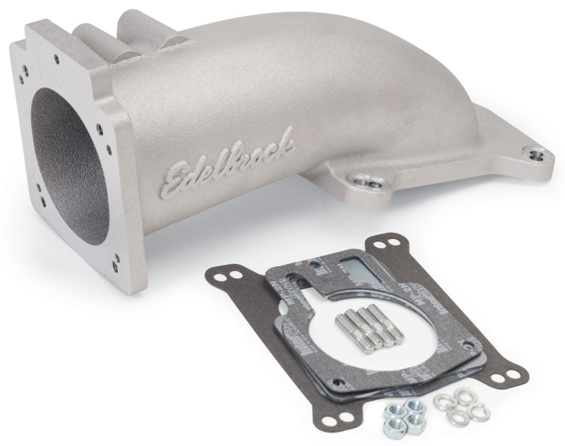 Edelbrock 3847 Ultra Low Profile Intake Elbow 90mm Throttle Body to Square-Bore Flange As-Cast