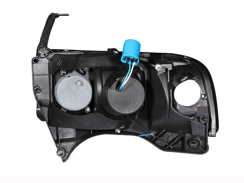 ANZO 1994-2002 Dodge Ram 2500 Crystal Headlights - LED Accent 1PC