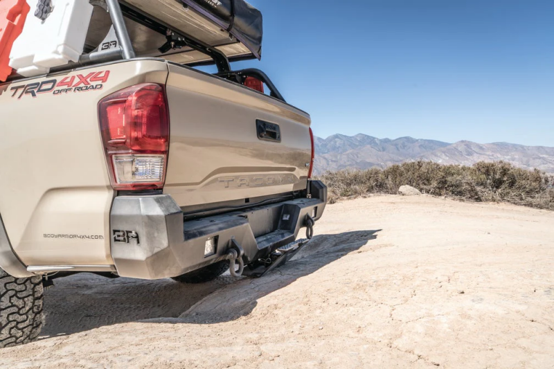 Body Armor 4x4 (TC-2963) 2016-2020 Compatible with Toyota Tacoma Pro Series Rear Bumper Black