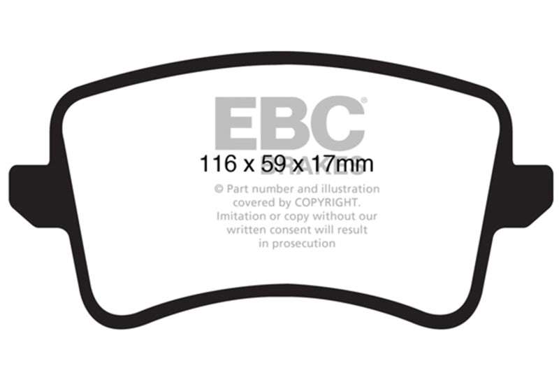 EBC 09-11 Audi A4 2.0 Turbo Ultimax2 Rear Brake Pads UD1386