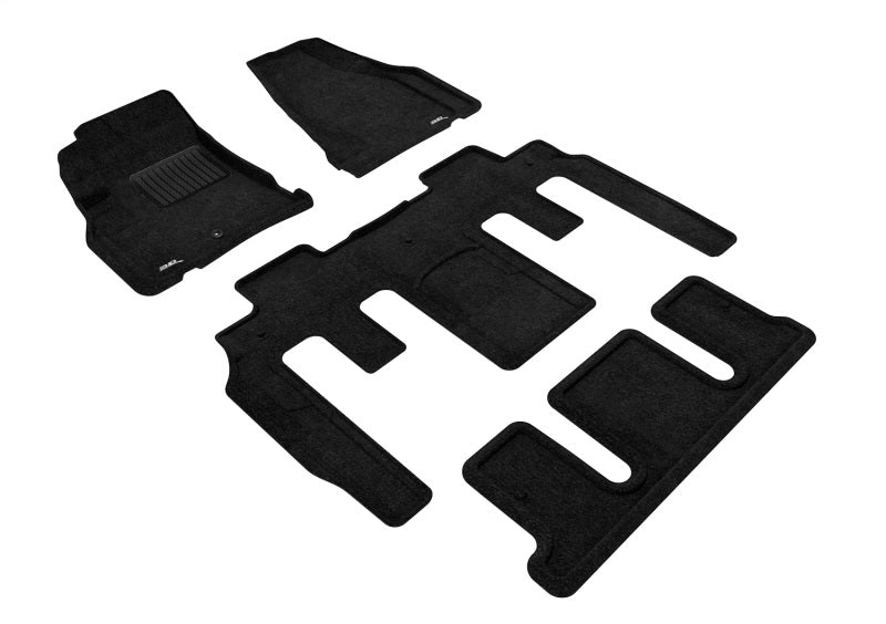 3D MAXpider Elegant Front, Rear & 3rd Row Floor Mats for 2007-2016 GMC Acadia