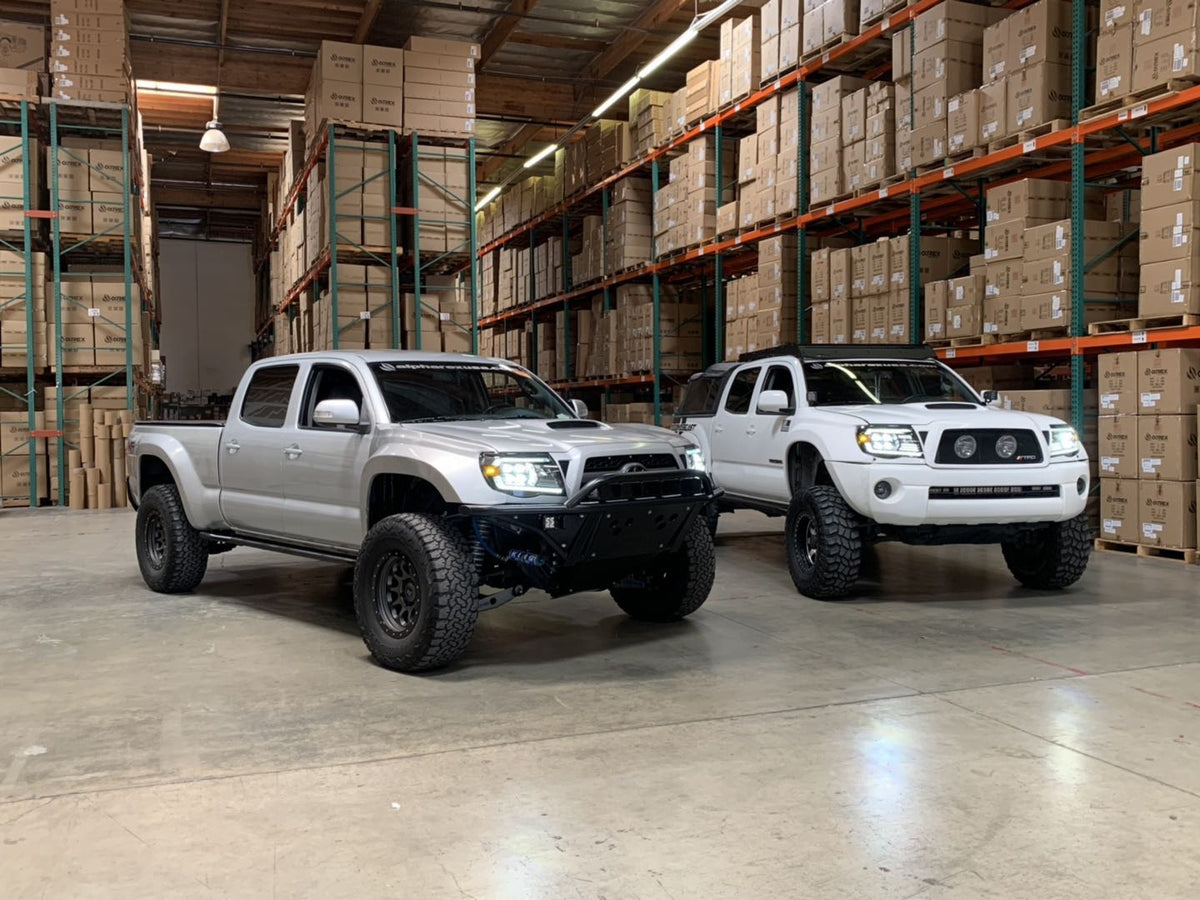 AlphaRex 880742 05-11 Toyota Tacoma NOVA LED Projector Headlights Plank Style Black with Activation Light/DRL