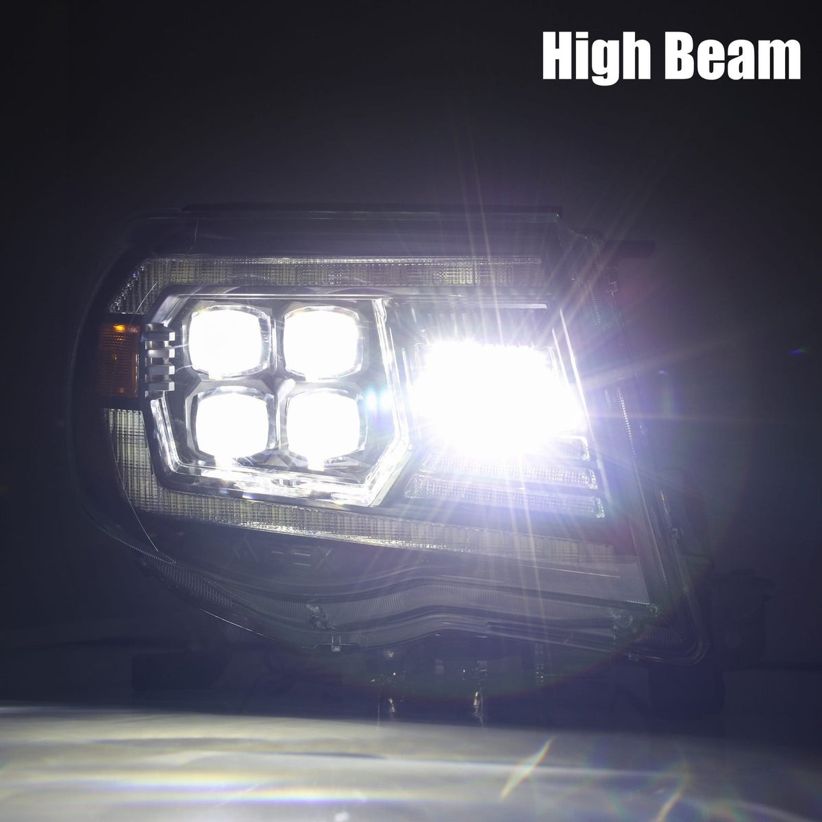 AlphaRex 880743 05-11 Toyota Tacoma NOVA LED Projector Headlights Plank Style Chrome with Activation Light/DRL