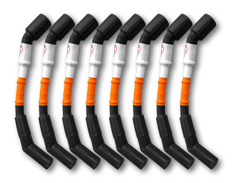 Kooks 750203 10mm Spark Plug Wires - Orange w/Black Boots (8 pc. Set)