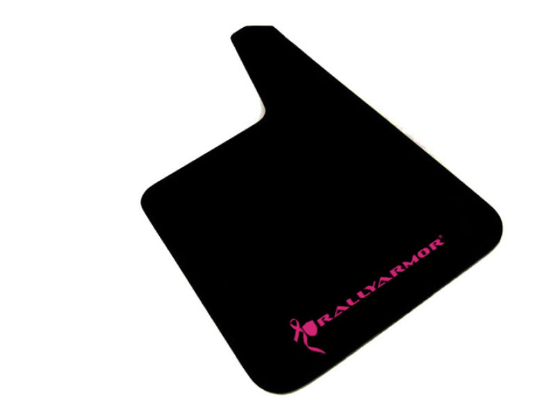 Rally Armor Basic Mud Flaps - Universal - Black/Black Logo - #MF20-BAS-BLK