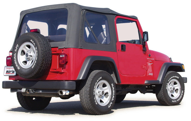 Borla 14924 00-06 Jeep Wrangler Sport/SE/X/Rubicon Sahara 2.5L/4cyl 4.0L/6cyl SS Catback Exhaust - #14924