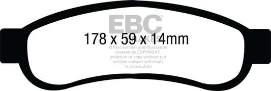 EBC 08-10 Ford F250 (inc Super Duty) 5.4 (2WD) Extra Duty Rear Brake Pads ED91893