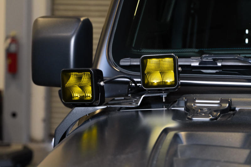 DV8 Offroad 3in Elite Series LED Amber Pod Light - #BE3EW40W-A
